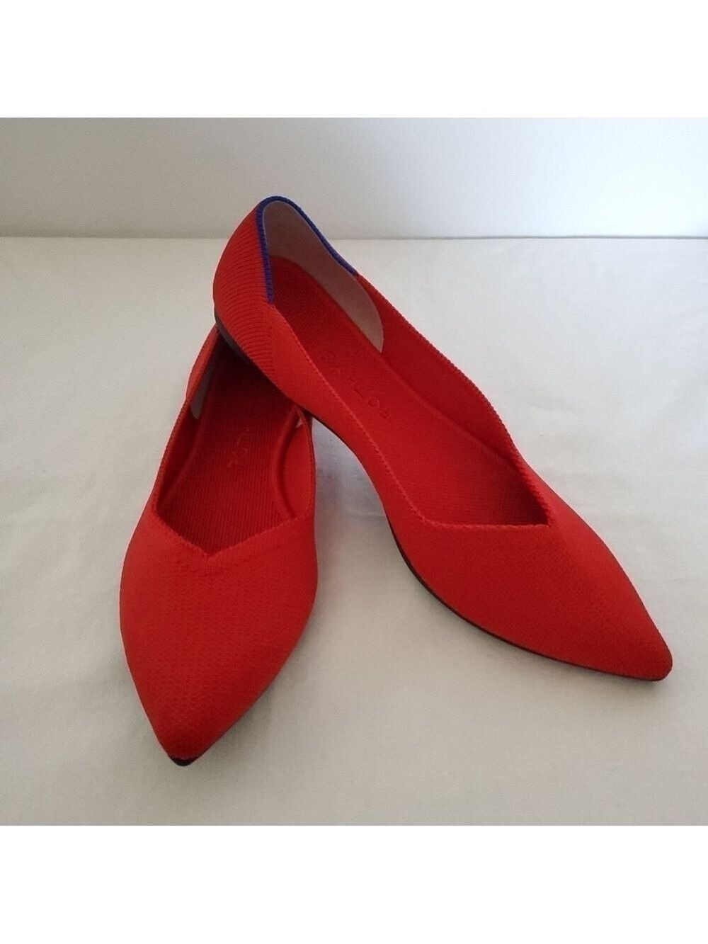 ROTHY'S 'THE POINT' FLATS WOMENS SIZE 8 SCARLET RED BALLET POINTED SHOES